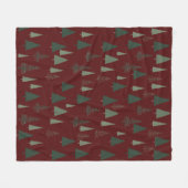 Couverture Polaire Les arbres de Noël verts (Devant (Horizontal))