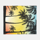 Couverture Polaire Les arbres tropicaux d'été (Devant (Horizontal))