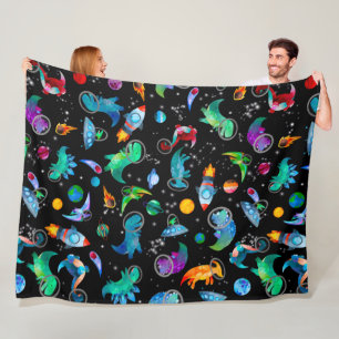 Couverture Polaire Les astronautes de Dinosaure Aquarelle Les enfants