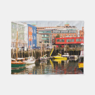 Couverture Polaire Les bateaux ont amarré Portland, Maine
