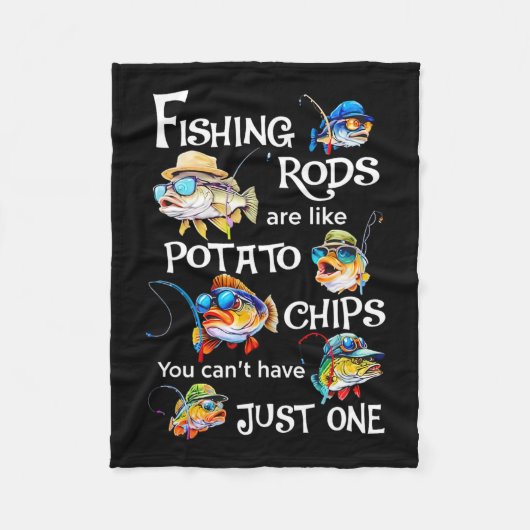 Couverture Polaire Les bâtons de pêche sont comme des chips de pommes (Devant)
