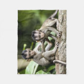 Couverture Polaire Les bébés singes dans la nature (Devant)