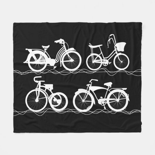 Couverture Polaire Les Bicyclettes Blanche (Devant (Horizontal))