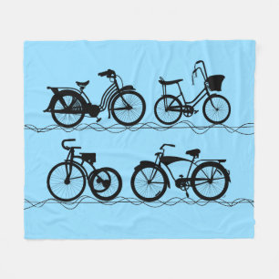 Couverture Polaire Les Bicyclettes Blanche polaire noire