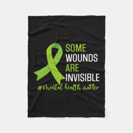 Couverture Polaire Les blessures sont invisibles Mois de sensibilisat (Devant)