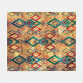 Couverture Polaire Les boho ethniques grondent le vieux motif. Impres (Devant (Horizontal))