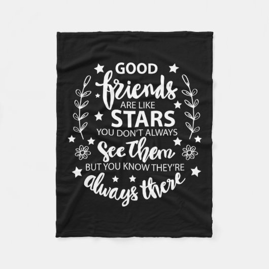 Couverture Polaire Les Bons Amis Sont Comme Des Étoiles (Devant)