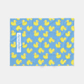 Couverture Polaire Les canards jaunes sur un Arrière - plan bleu pers (Devant (Horizontal))