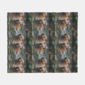Couverture Polaire Les capybaras nagent dans la rivière, (Devant (Horizontal))
