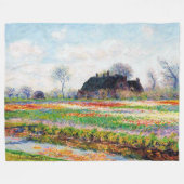 Couverture Polaire Les champs de tulipes au Pays-Bas, Monet (Devant (Horizontal))
