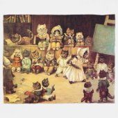Couverture Polaire Les chatons d'une école de chats, Louis Wain (Devant (Horizontal))