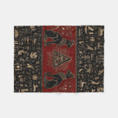 Couverture Polaire Les chats égyptiens et l'oeil d'Horus (Devant (Horizontal))