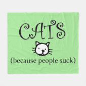 Couverture Polaire Les chats parce que les gens chassent (Devant (Horizontal))