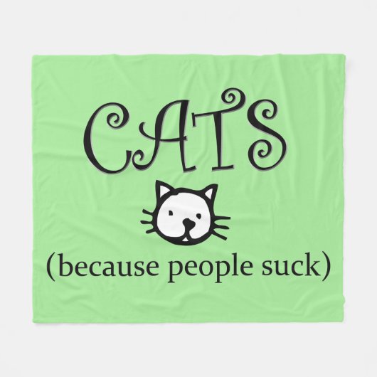 Couverture Polaire Les chats parce que les gens chassent (Devant (Horizontal))