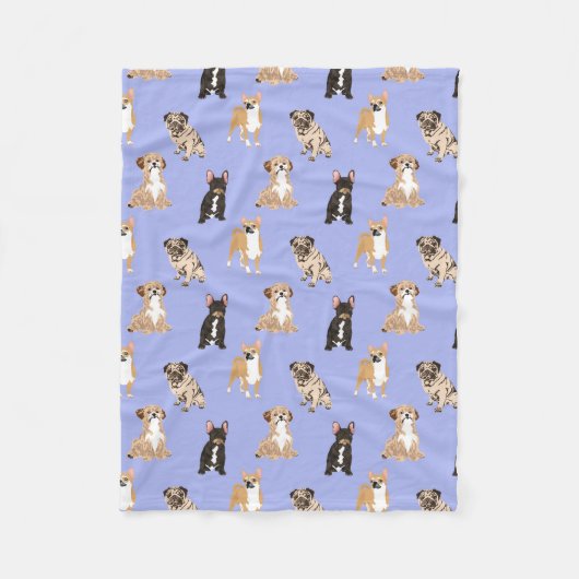 Couverture Polaire Les chiens dirigent le motif sans couture (Devant)