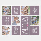 Couverture Polaire Les choses que nous aimons à propos de vous maman (Devant (Horizontal))