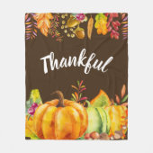 Couverture Polaire Les Citrouilles de récolte et les feuilles d'autom (Devant)