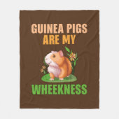 Couverture Polaire Les cochons de Guinée sont ma faiblesse Brown (Devant)