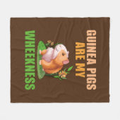 Couverture Polaire Les cochons de Guinée sont ma faiblesse Brown (Devant (Horizontal))