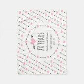 Couverture Polaire Les coeurs et les flèches ont personnalisé (Devant)