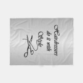 Couverture Polaire Les coiffeurs le font avec style (Devant (Horizontal))