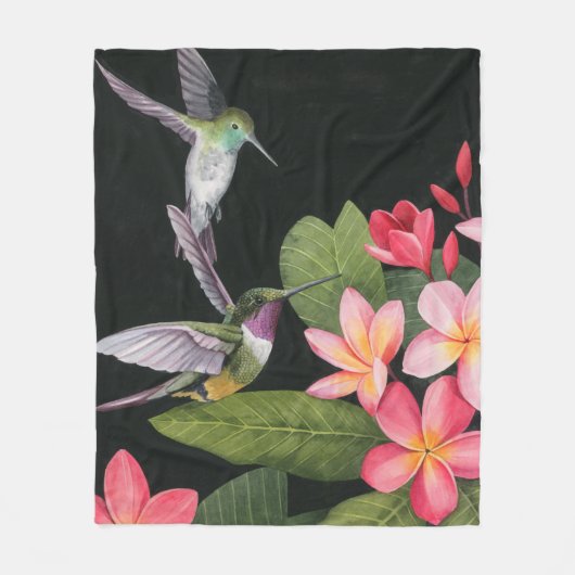Couverture Polaire Les colibris de la Plumeria (Devant)