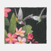 Couverture Polaire Les colibris de la Plumeria (Devant (Horizontal))