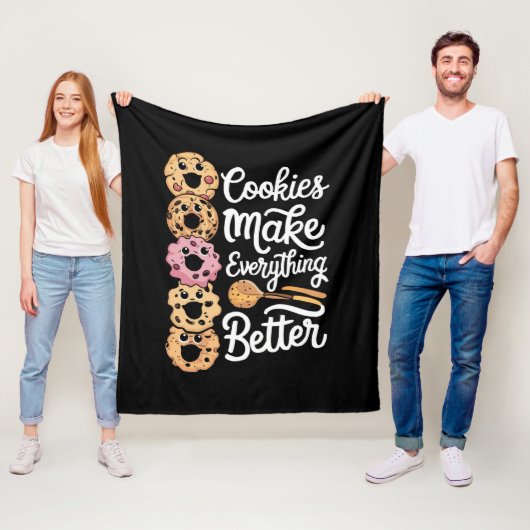 Couverture Polaire Les cookies rendent tout mieux drôle Noël (En situation)