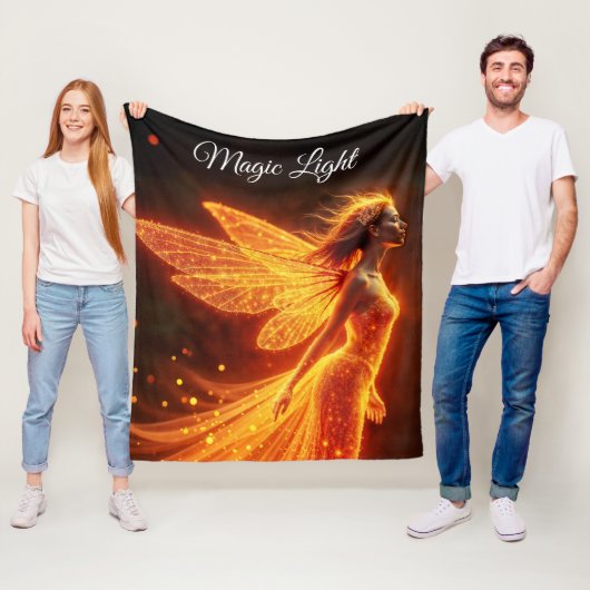 Couverture Polaire Les créatures de feu de forêt moderne volent fée c (En situation)