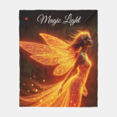 Couverture Polaire Les créatures de feu de forêt moderne volent fée c (Devant)