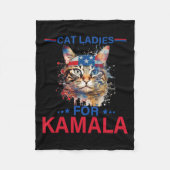 Couverture Polaire Les Dames Pour Kamala Drôle Chat 2024 Président Ka (Devant)
