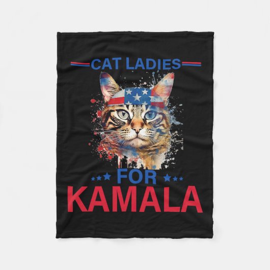 Couverture Polaire Les Dames Pour Kamala Drôle Chat 2024 Président Ka (Devant)