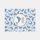 Couverture Polaire Les dauphins dans le Motif marin (Devant (Horizontal))