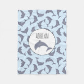 Couverture Polaire Les dauphins dans le Motif marin (Devant)