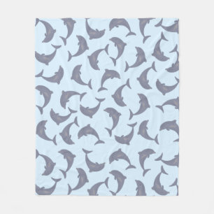 Couverture Polaire Les dauphins dans le Motif marin