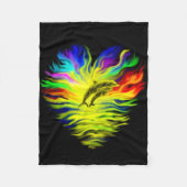 Couverture Polaire Les dauphins sous le soleil (Devant)