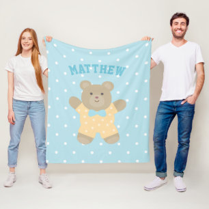 Couverture Polaire Les enfants animaux mignons de CUB d'ours gris