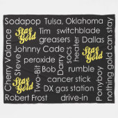 Couverture Polaire Les étrangers restent des nuages de verres d'or (Devant (Horizontal))