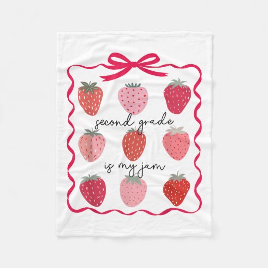 Couverture Polaire Les Femmes De Deuxième Année Est Mon Jam Fraise Pr (Devant)