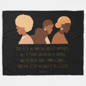 COUVERTURE POLAIRE LES FEMMES NOIRES PRIENT CHRÉTIEN (Devant (Horizontal))