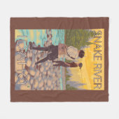 Couverture Polaire Les femmes pilotent la pêche - la rivière Snake, (Devant (Horizontal))