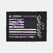 Couverture Polaire Les femmes portent le cancer pancréatique pourpre (Devant (Horizontal))