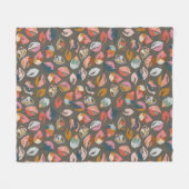 Couverture Polaire Les Feuilles de Dark Falling jettent une couvertur (Devant (Horizontal))