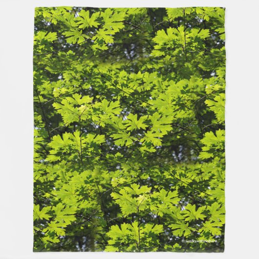 Couverture Polaire Les Feuilles de la forêt (Devant)