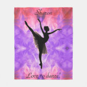 Couverture Polaire Les filles aiment danser Ballerina Personnalisé (Devant)