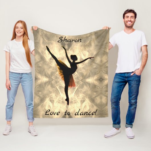 Couverture Polaire Les filles aiment danser Ballerina Personnalisé (En situation)