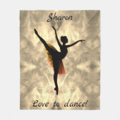 Couverture Polaire Les filles aiment danser Ballerina Personnalisé (Devant)