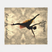 Couverture Polaire Les filles aiment danser Ballerina Personnalisé (Devant (Horizontal))