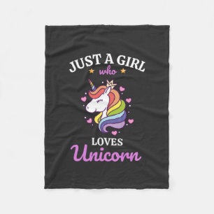 Couverture Polaire Les filles aiment le club de fans de Unicorn