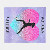 Couverture Polaire Les filles aiment le football (Devant (Horizontal))